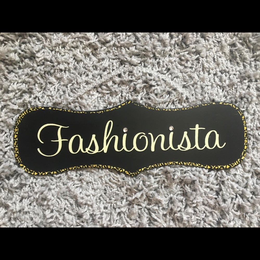 Fashionista Metal Sign-Really cute!